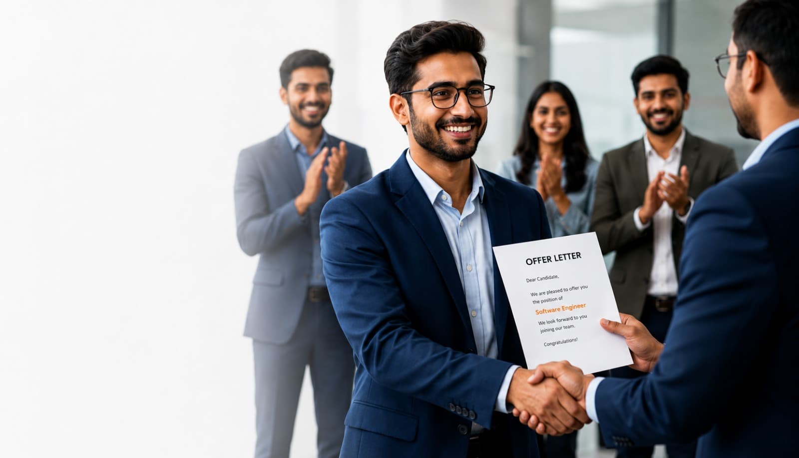 GNS Technologies student receiving job offer letter